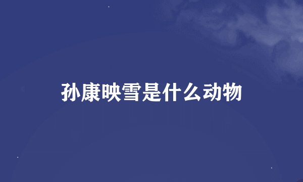 孙康映雪是什么动物