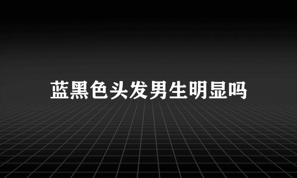 蓝黑色头发男生明显吗