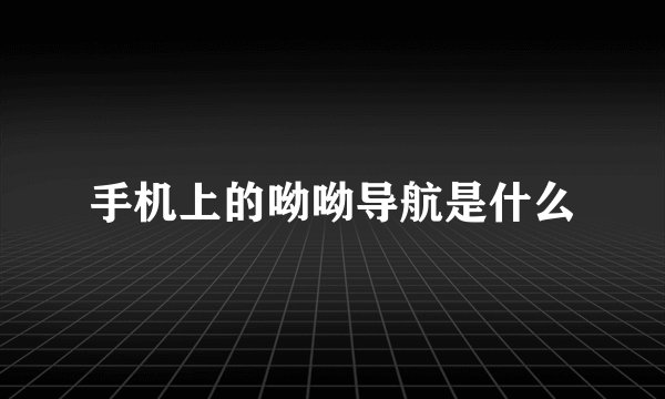 手机上的呦呦导航是什么