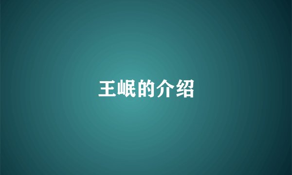 王岷的介绍