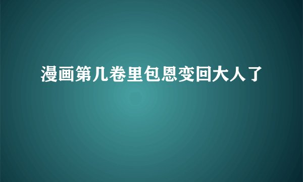 漫画第几卷里包恩变回大人了