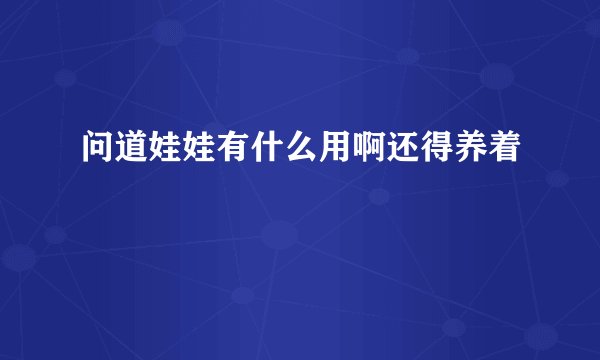 问道娃娃有什么用啊还得养着