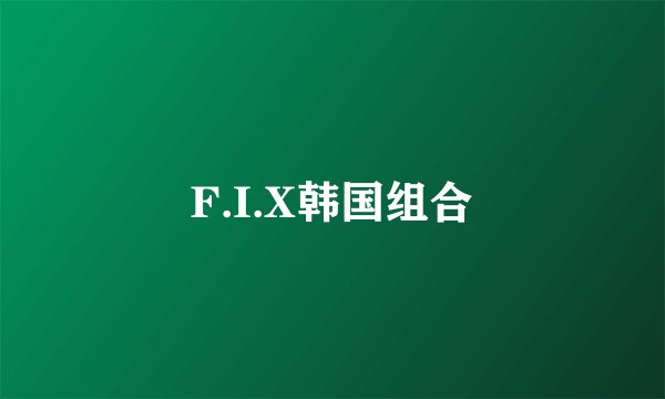 F.I.X韩国组合