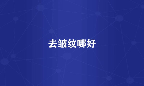 去皱纹哪好