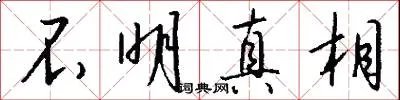 不明真相