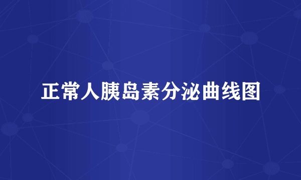 正常人胰岛素分泌曲线图