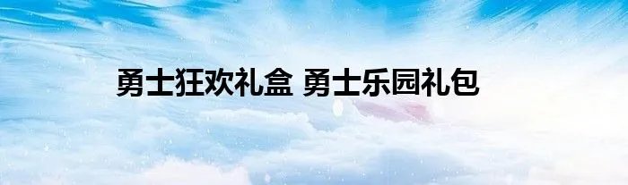 勇士狂欢礼盒 勇士乐园礼包