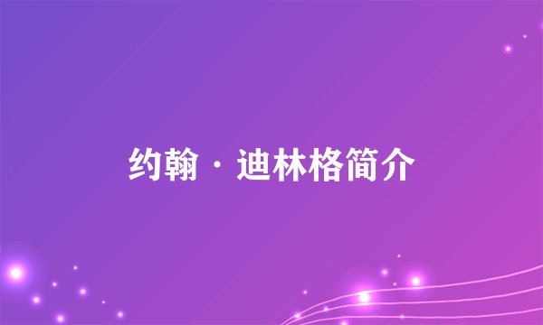 约翰·迪林格简介
