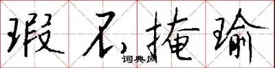 瑕不掩瑜