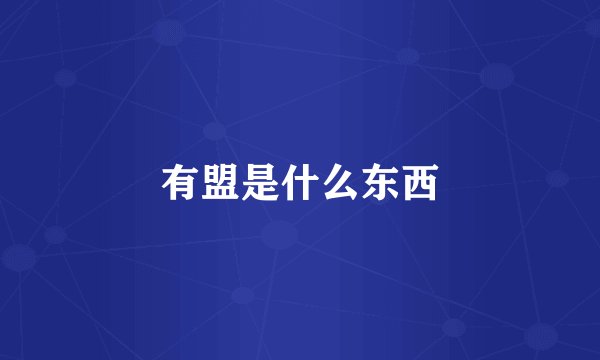 有盟是什么东西