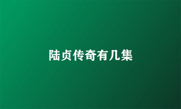 陆贞传奇有几集