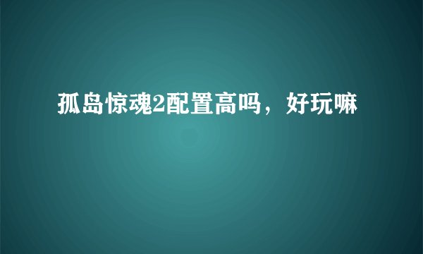 孤岛惊魂2配置高吗，好玩嘛