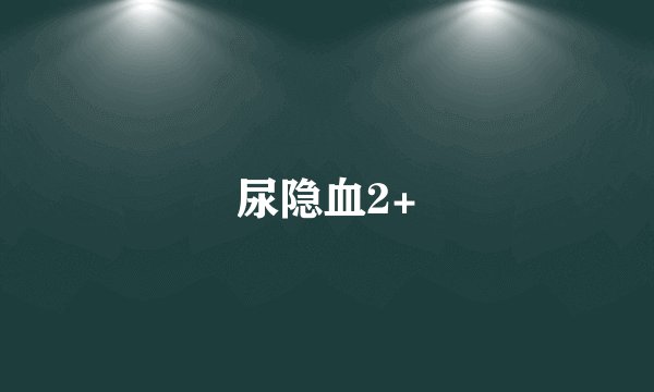 尿隐血2+