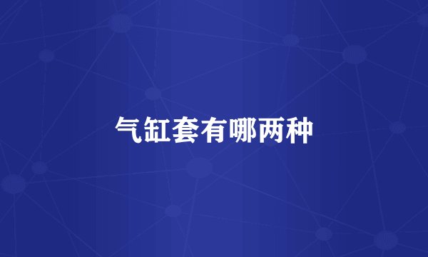 气缸套有哪两种