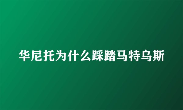 华尼托为什么踩踏马特乌斯