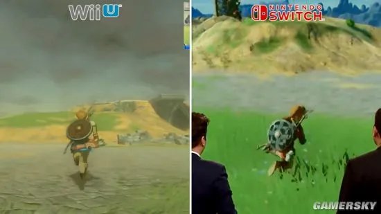 《塞尔达传说:荒野之息》Wii U对比Switch演示 差的不是一点半点