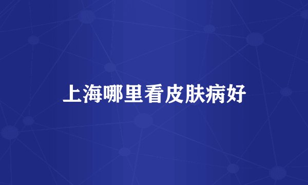 上海哪里看皮肤病好