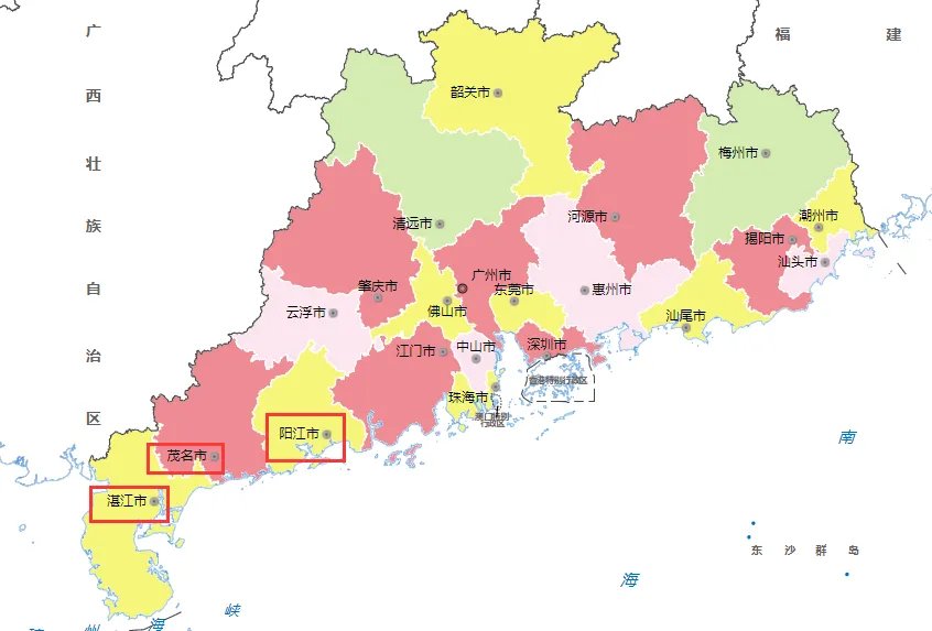 粤西地区包括哪些城市