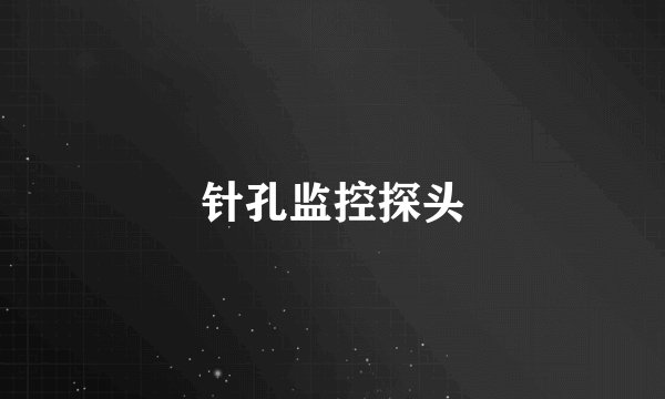 针孔监控探头