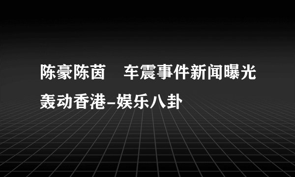 陈豪陈茵媺车震事件新闻曝光轰动香港-娱乐八卦