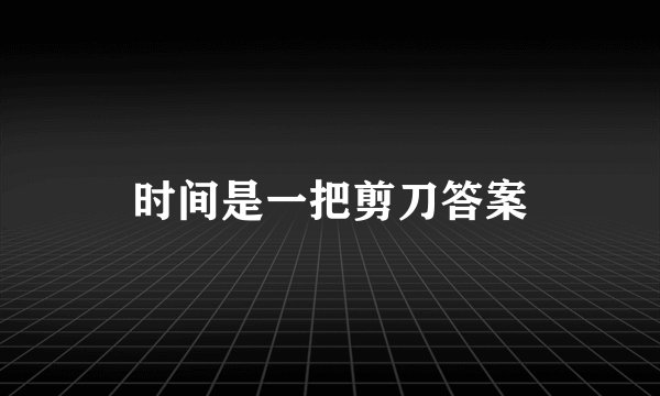 时间是一把剪刀答案