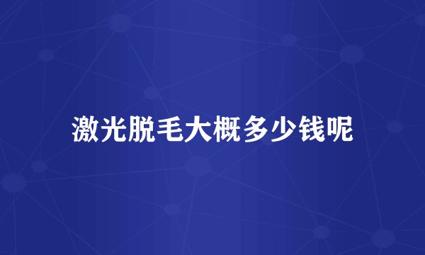 激光脱毛大概多少钱呢