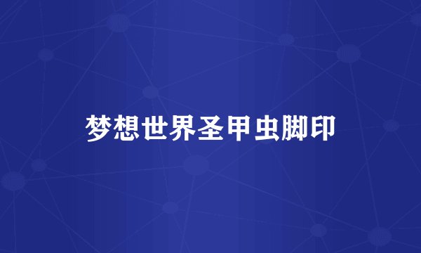 梦想世界圣甲虫脚印