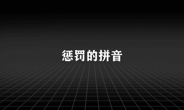 惩罚的拼音