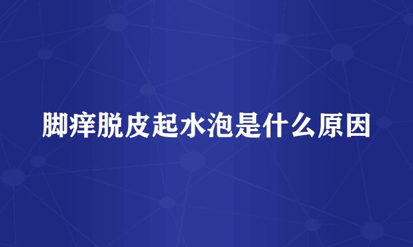 脚痒脱皮起水泡是什么原因