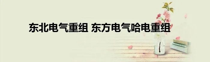 东北电气重组 东方电气哈电重组