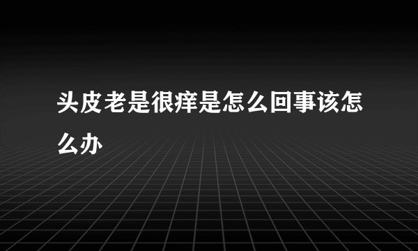 头皮老是很痒是怎么回事该怎么办