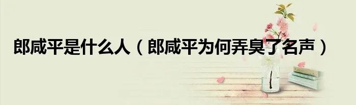郎咸平是什么人（郎咸平为何弄臭了名声）