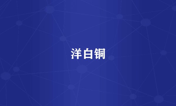 洋白铜