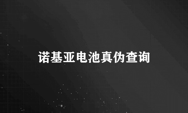 诺基亚电池真伪查询
