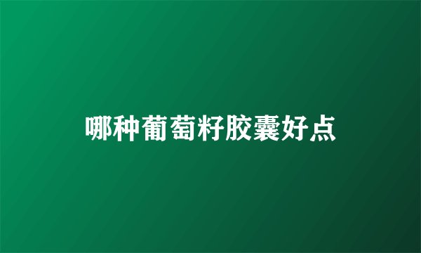 哪种葡萄籽胶囊好点