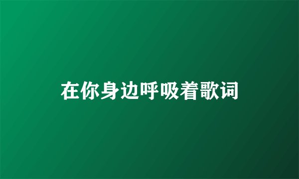 在你身边呼吸着歌词