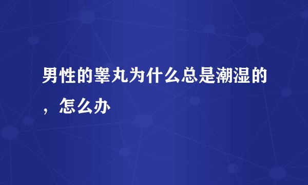 男性的睾丸为什么总是潮湿的，怎么办