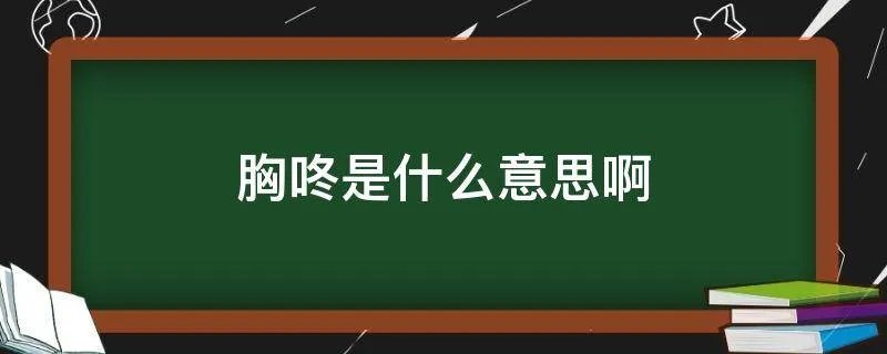 胸咚是什么意思啊