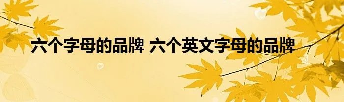 六个字母的品牌 六个英文字母的品牌