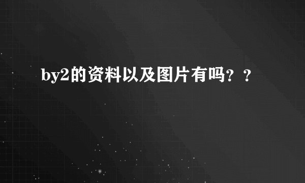 by2的资料以及图片有吗？？