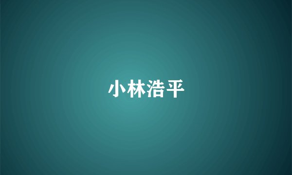 小林浩平
