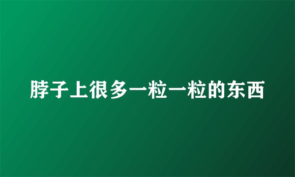 脖子上很多一粒一粒的东西