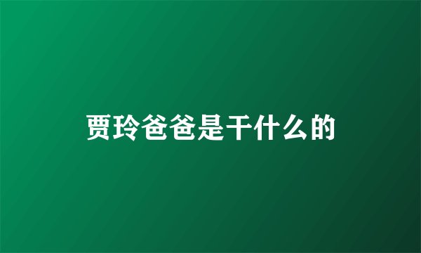 贾玲爸爸是干什么的