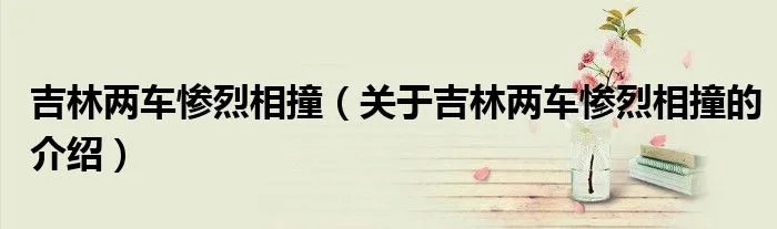 吉林两车惨烈相撞（关于吉林两车惨烈相撞的介绍）
