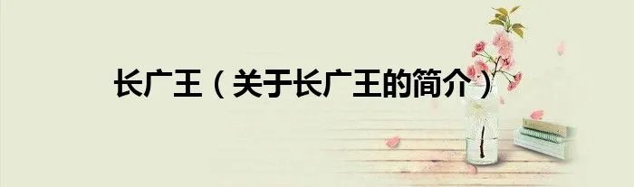 长广王（关于长广王的简介）