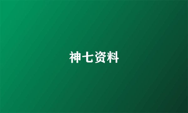 神七资料