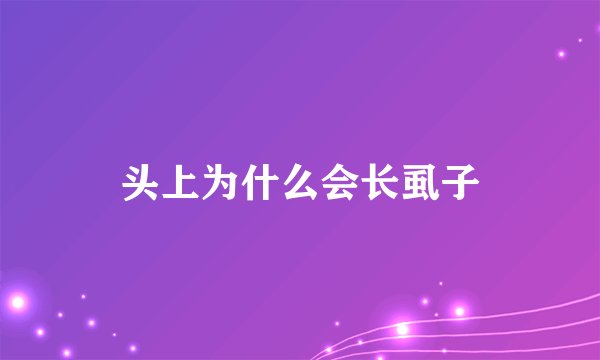 头上为什么会长虱子