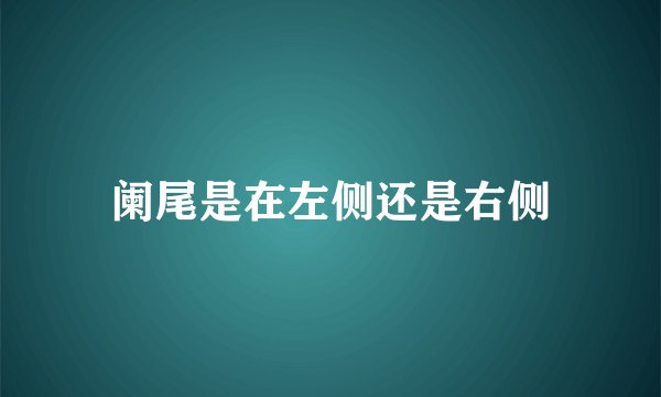 阑尾是在左侧还是右侧