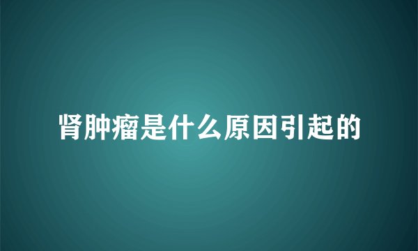 肾肿瘤是什么原因引起的