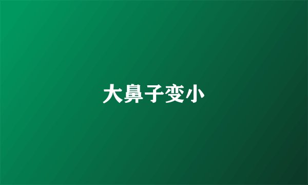 大鼻子变小
